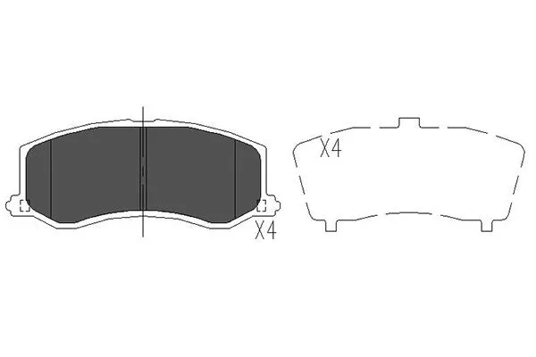 KBP-8516 KAVO PARTS Комплект тормозных колодок, дисковый тормоз (фото 1)