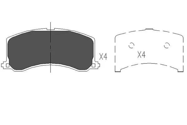 KBP-8517 KAVO PARTS Комплект тормозных колодок, дисковый тормоз (фото 1)