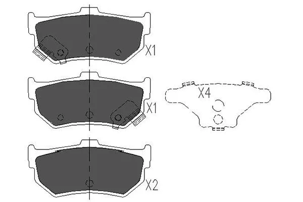 KBP-8518 KAVO PARTS Комплект тормозных колодок, дисковый тормоз (фото 1)