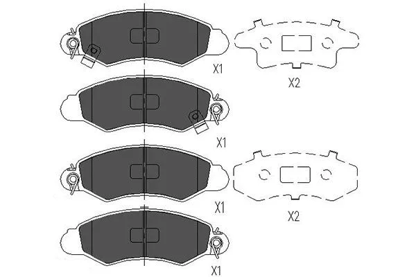 KBP-8520 KAVO PARTS Комплект тормозных колодок, дисковый тормоз (фото 1)