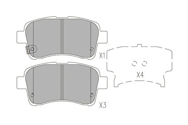 KBP-8528 KAVO PARTS Комплект тормозных колодок, дисковый тормоз (фото 1)