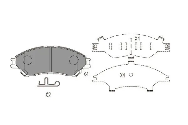 KBP-8533 KAVO PARTS Комплект тормозных колодок, дисковый тормоз (фото 1)