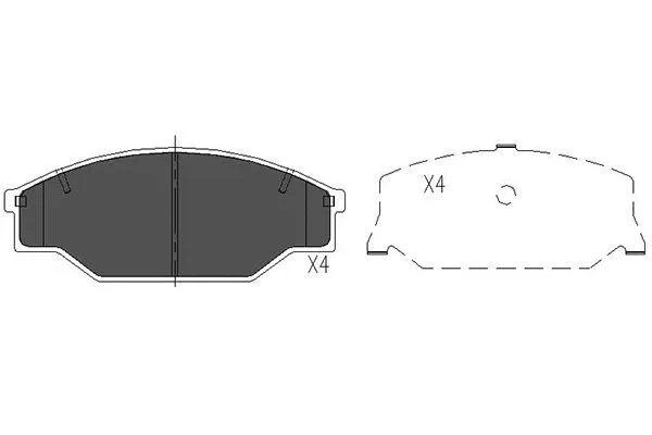 KBP-9001 KAVO PARTS Комплект тормозных колодок, дисковый тормоз (фото 1)