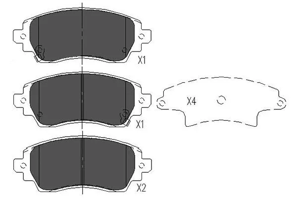 KBP-9010 KAVO PARTS Комплект тормозных колодок, дисковый тормоз (фото 1)