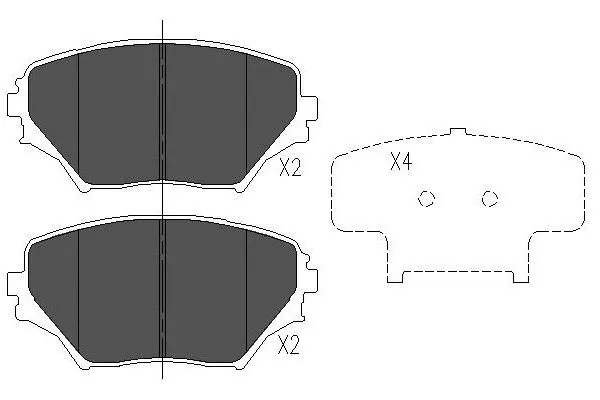 KBP-9011 KAVO PARTS Комплект тормозных колодок, дисковый тормоз (фото 1)