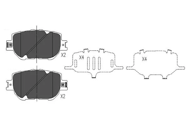 KBP-9015 KAVO PARTS Комплект тормозных колодок, дисковый тормоз (фото 1)