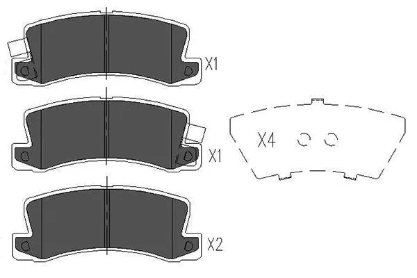 KBP-9022 KAVO PARTS Комплект тормозных колодок, дисковый тормоз (фото 1)