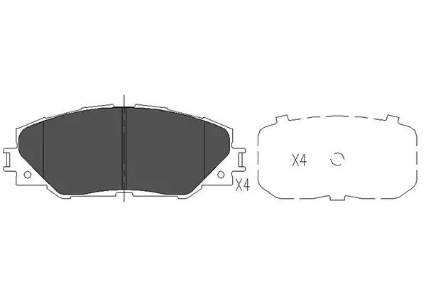 KBP-9026 KAVO PARTS Комплект тормозных колодок, дисковый тормоз (фото 1)