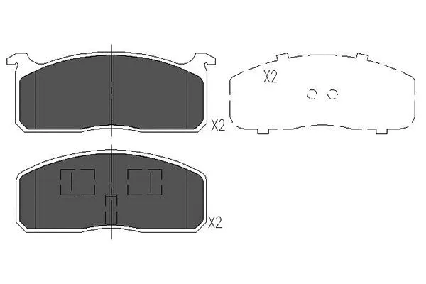 KBP-9029 KAVO PARTS Комплект тормозных колодок, дисковый тормоз (фото 1)