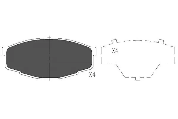 KBP-9032 KAVO PARTS Комплект тормозных колодок, дисковый тормоз (фото 1)