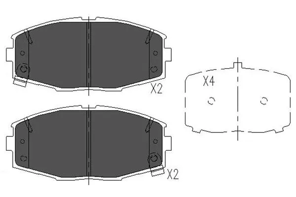 KBP-9034 KAVO PARTS Комплект тормозных колодок, дисковый тормоз (фото 1)