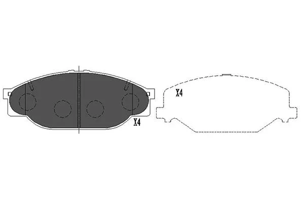 KBP-9039 KAVO PARTS Комплект тормозных колодок, дисковый тормоз (фото 1)