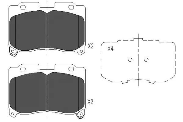 KBP-9045 KAVO PARTS Комплект тормозных колодок, дисковый тормоз (фото 1)