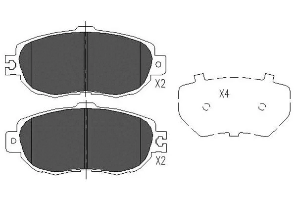 KBP-9046 KAVO PARTS Комплект тормозных колодок, дисковый тормоз (фото 1)