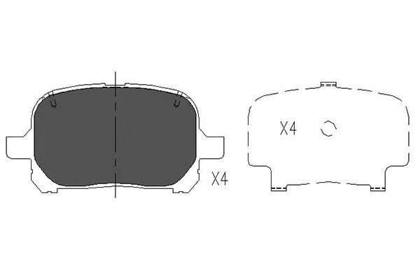 KBP-9051 KAVO PARTS Комплект тормозных колодок, дисковый тормоз (фото 1)