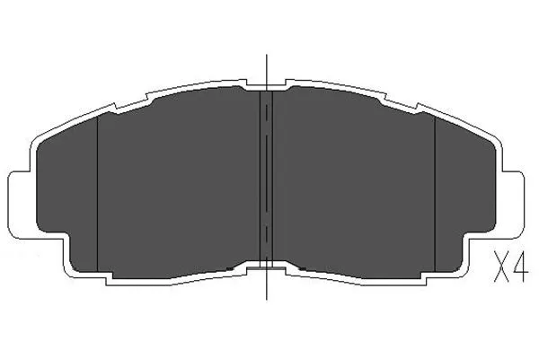 KBP-9052 KAVO PARTS Комплект тормозных колодок, дисковый тормоз (фото 1)