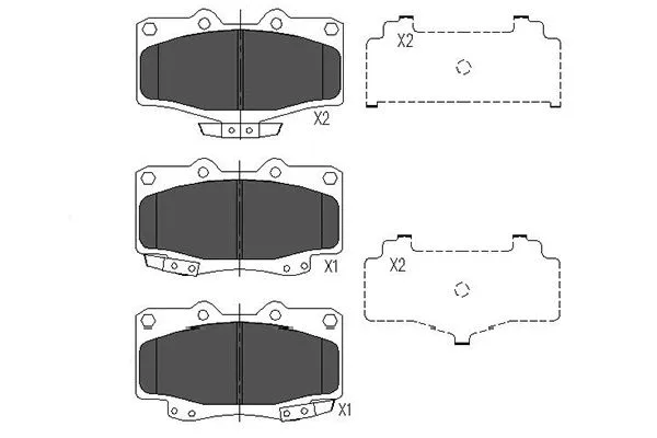 KBP-9054 KAVO PARTS Комплект тормозных колодок, дисковый тормоз (фото 1)