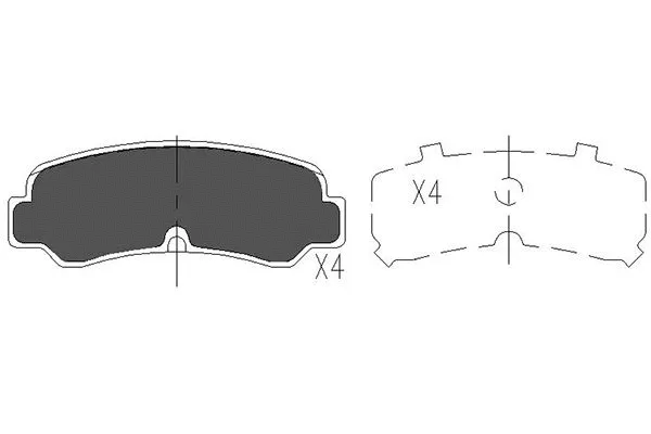 KBP-9055 KAVO PARTS Комплект тормозных колодок, дисковый тормоз (фото 1)