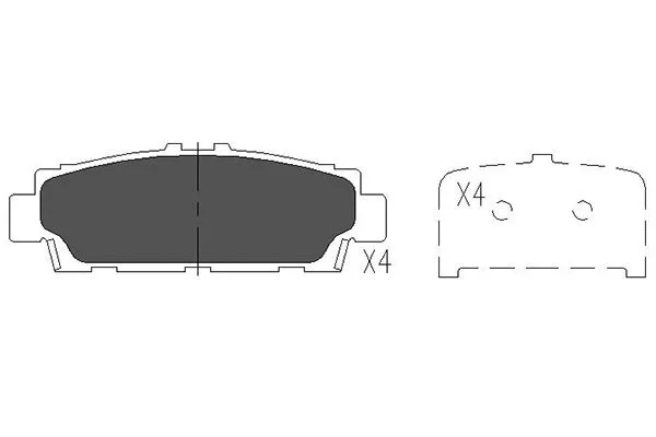 KBP-9060 KAVO PARTS Комплект тормозных колодок, дисковый тормоз (фото 1)