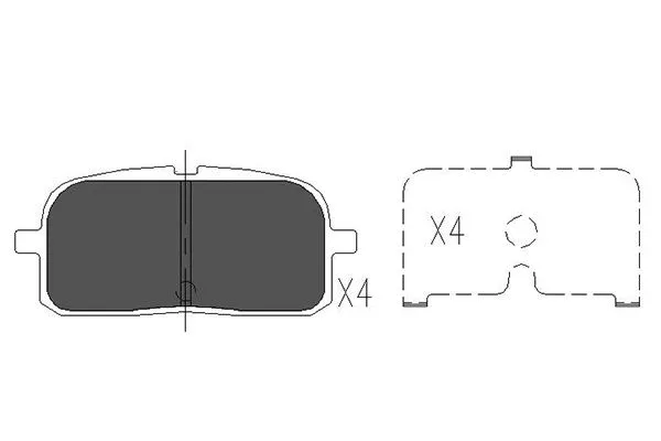 KBP-9061 KAVO PARTS Комплект тормозных колодок, дисковый тормоз (фото 1)