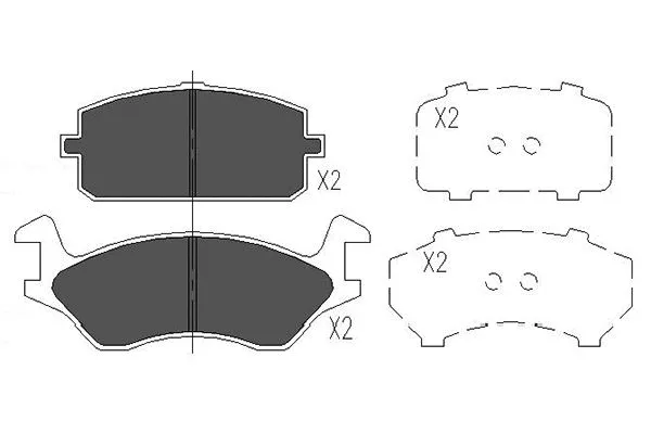 KBP-9074 KAVO PARTS Комплект тормозных колодок, дисковый тормоз (фото 1)