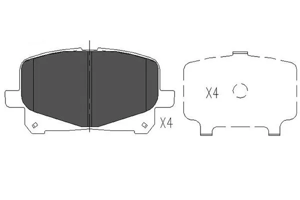 KBP-9076 KAVO PARTS Комплект тормозных колодок, дисковый тормоз (фото 1)