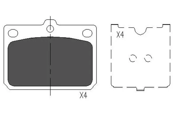 KBP-9079 KAVO PARTS Комплект тормозных колодок, дисковый тормоз (фото 1)