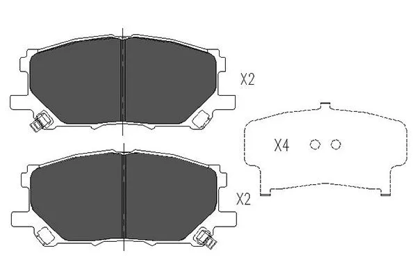 KBP-9080 KAVO PARTS Комплект тормозных колодок, дисковый тормоз (фото 1)