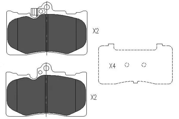 KBP-9085 KAVO PARTS Комплект тормозных колодок, дисковый тормоз (фото 1)