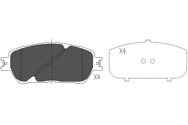 KBP-9090 KAVO PARTS Комплект тормозных колодок, дисковый тормоз (фото 1)