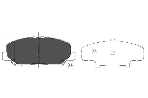 KBP-9101 KAVO PARTS Комплект тормозных колодок, дисковый тормоз (фото 1)