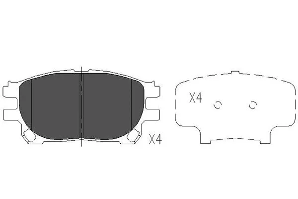 KBP-9121 KAVO PARTS Комплект тормозных колодок, дисковый тормоз (фото 1)