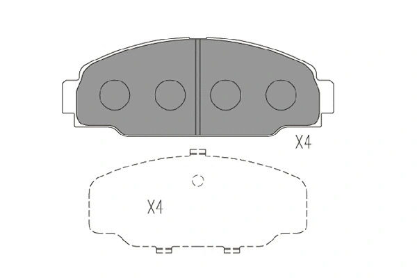 KBP-9131 KAVO PARTS Комплект тормозных колодок, дисковый тормоз (фото 1)