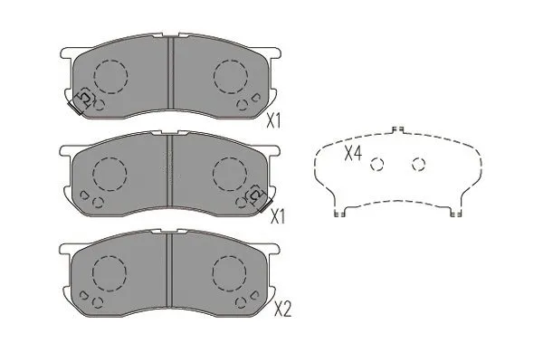 KBP-9132 KAVO PARTS Комплект тормозных колодок, дисковый тормоз (фото 1)