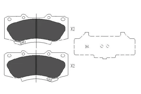 KBP-9133 KAVO PARTS Комплект тормозных колодок, дисковый тормоз (фото 1)