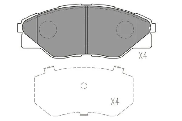 KBP-9135 KAVO PARTS Комплект тормозных колодок, дисковый тормоз (фото 1)