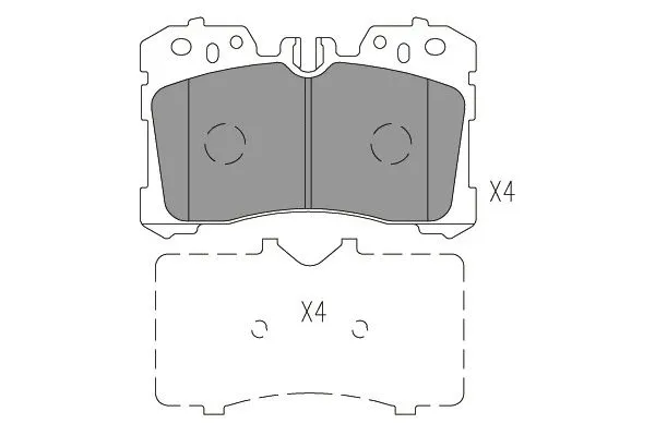 KBP-9150 KAVO PARTS Комплект тормозных колодок, дисковый тормоз (фото 1)