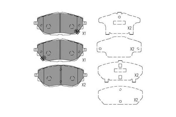 KBP-9153 KAVO PARTS Комплект тормозных колодок, дисковый тормоз (фото 1)