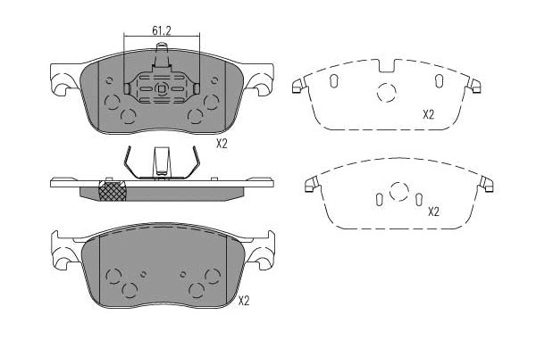 KBP-9155 KAVO PARTS Комплект тормозных колодок, дисковый тормоз (фото 1)