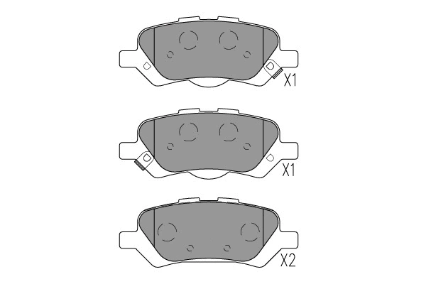 KBP-9157 KAVO PARTS Комплект тормозных колодок, дисковый тормоз (фото 1)