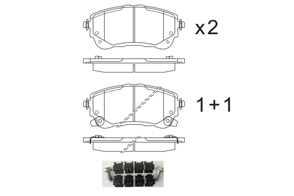 KBP-9159 KAVO PARTS Комплект тормозных колодок, дисковый тормоз (фото 1)