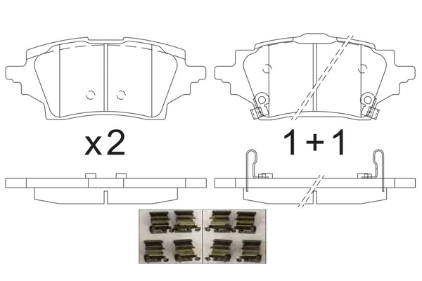 KBP-9160 KAVO PARTS Комплект тормозных колодок, дисковый тормоз (фото 1)