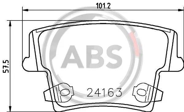 P11018 A.B.S. Комплект тормозных колодок, дисковый тормоз (фото 1)