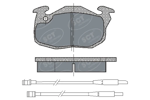 SP 107 PR SCT GERMANY Комплект тормозных колодок, дисковый тормоз (фото 1)