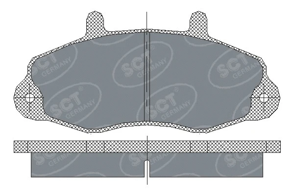 SP 173 PR SCT GERMANY Комплект тормозных колодок, дисковый тормоз (фото 1)