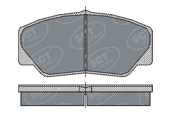 SP 206 PR SCT GERMANY Комплект тормозных колодок, дисковый тормоз (фото 1)