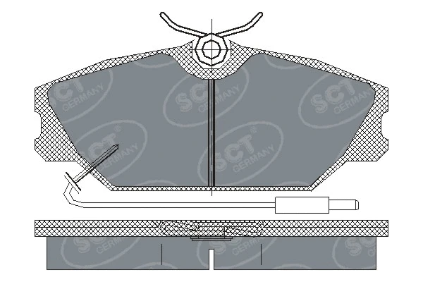 SP 215 PR SCT GERMANY Комплект тормозных колодок, дисковый тормоз (фото 1)