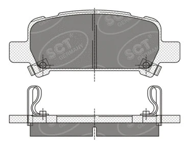 SP 341 PR SCT GERMANY Комплект тормозных колодок, дисковый тормоз (фото 1)