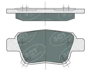 SP 369 PR SCT GERMANY Комплект тормозных колодок, дисковый тормоз (фото 1)