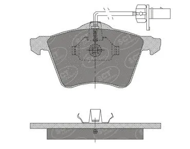 SP 402 PR SCT GERMANY Комплект тормозных колодок, дисковый тормоз (фото 1)